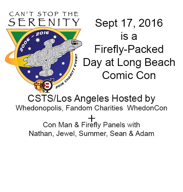 Firefly Packed Day: Talent + Can’t Stop The Serenity Happening Sept 17th